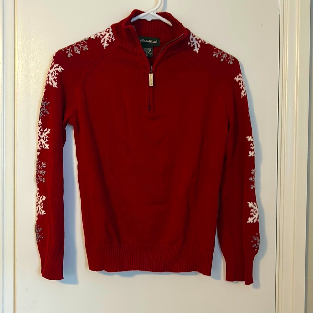 Eddie Bauer petite sweater, 1/4 zip, size XS